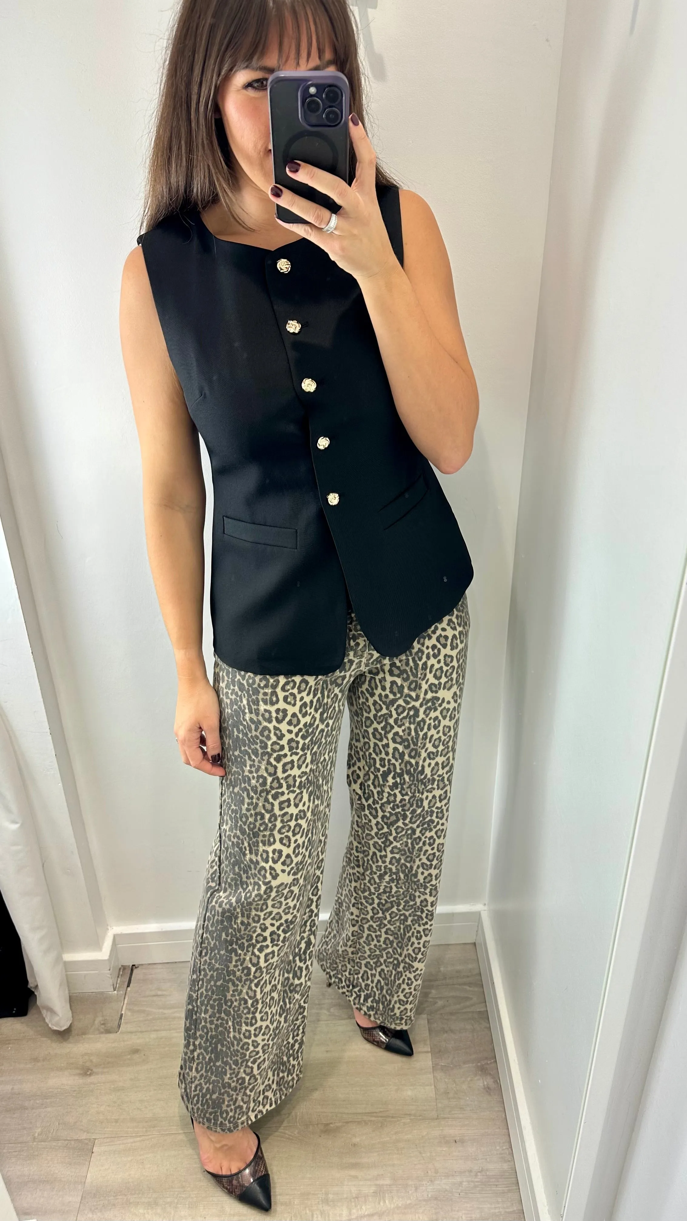 LEOPARD PRINT DAD FIT JEAN
