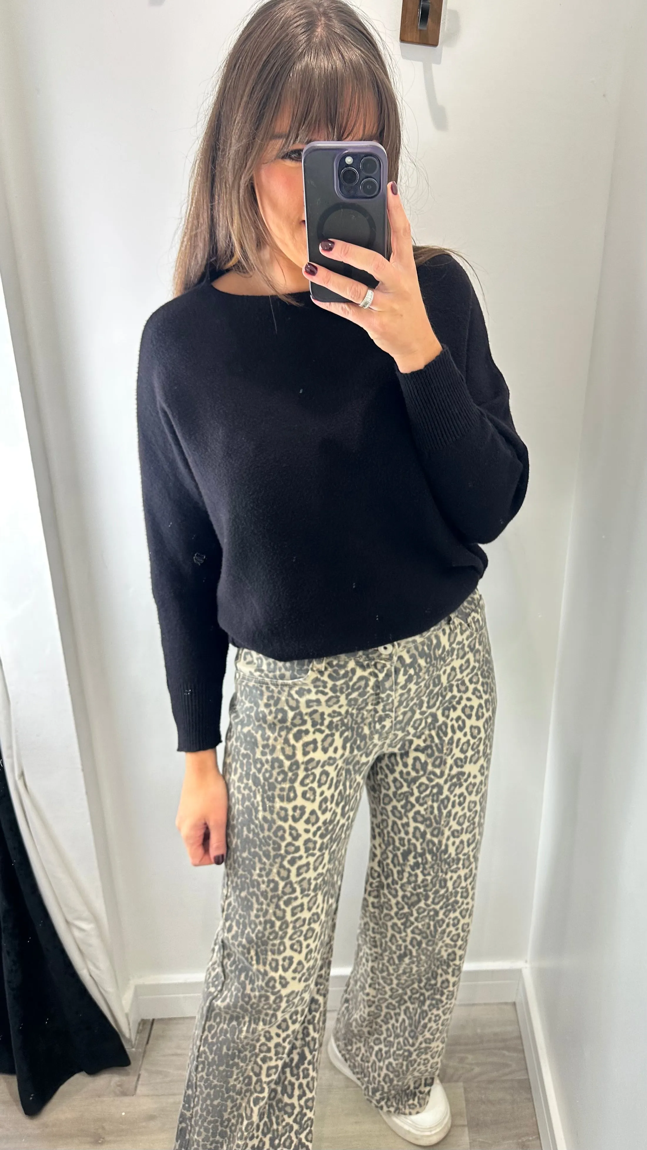 LEOPARD PRINT DAD FIT JEAN