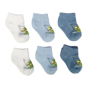 Little Team Cotton Rich Trainer Socks Crocodile 6Pk (0-6mths)