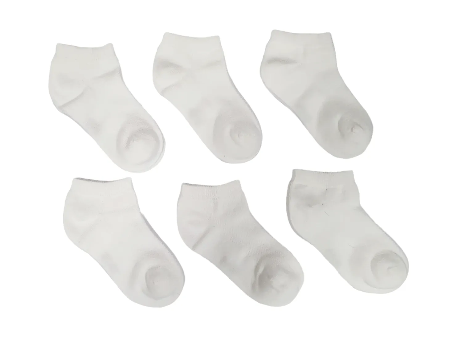 Little Team Cotton Rich Trainer Socks White 6Pk (3-8yrs)