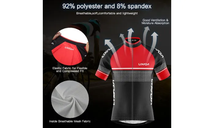 Lixada Men Cycling Jersey Set - MTB Cycling Outfit Set