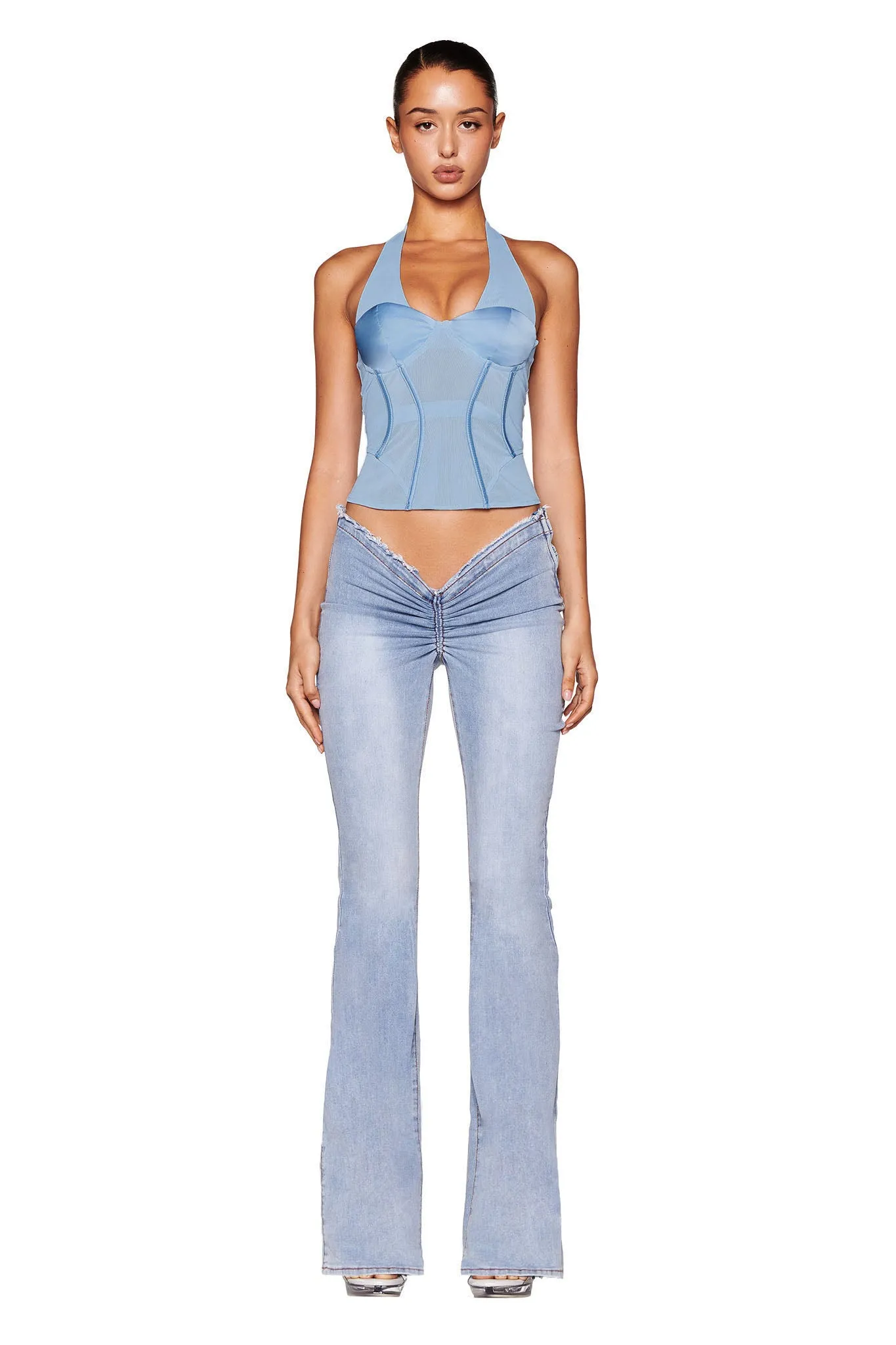 LOLA CORSET TOP - BLUE : BABY BLUE
