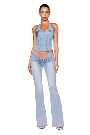 LOLA CORSET TOP - BLUE : BABY BLUE