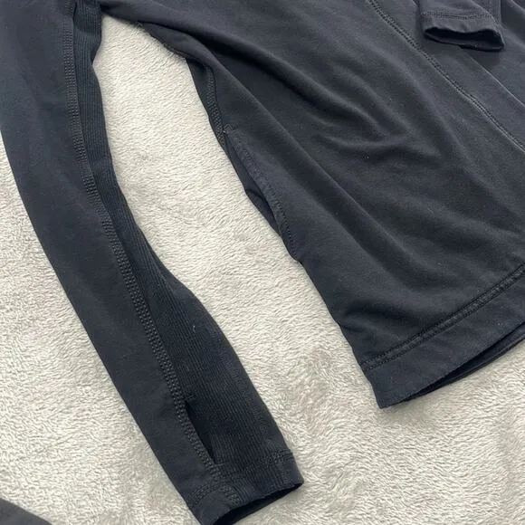 Lululemon XS, 4 Awareness Wrap Black Soft Hoodie Jacket Shacket Purple Ombre