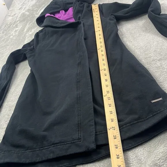 Lululemon XS, 4 Awareness Wrap Black Soft Hoodie Jacket Shacket Purple Ombre