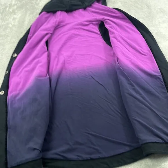 Lululemon XS, 4 Awareness Wrap Black Soft Hoodie Jacket Shacket Purple Ombre