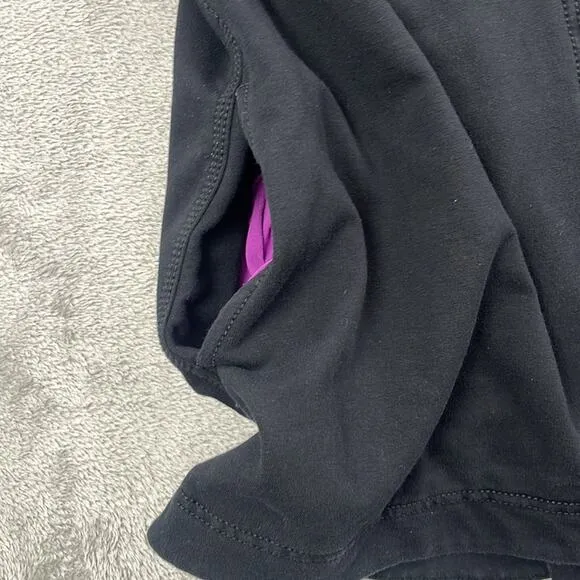 Lululemon XS, 4 Awareness Wrap Black Soft Hoodie Jacket Shacket Purple Ombre