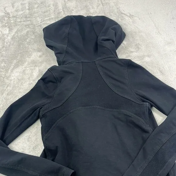 Lululemon XS, 4 Awareness Wrap Black Soft Hoodie Jacket Shacket Purple Ombre
