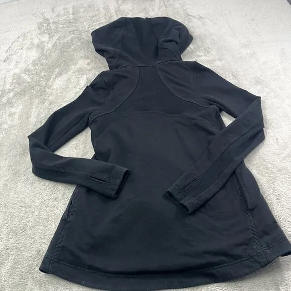 Lululemon XS, 4 Awareness Wrap Black Soft Hoodie Jacket Shacket Purple Ombre
