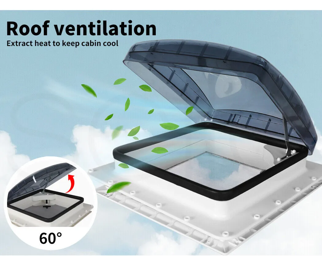 Manan Caravan RV Roof Vent Hatch 400x400mm