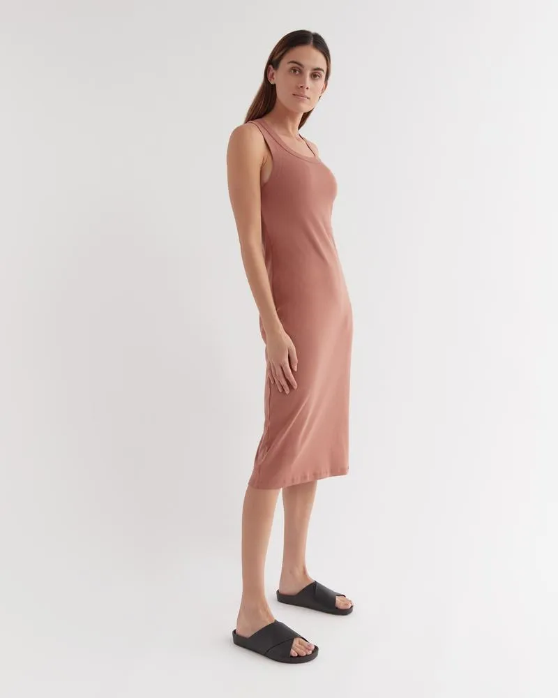 Meike Rib Dress Brick