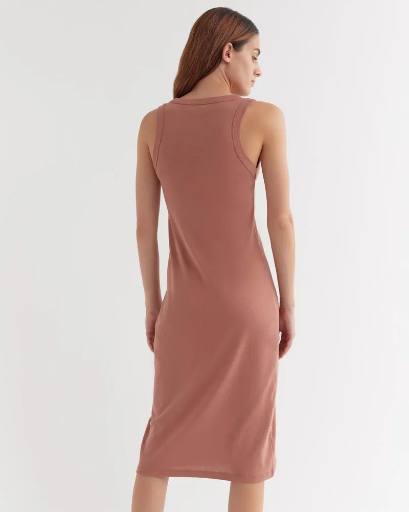 Meike Rib Dress Brick