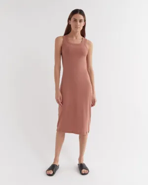 Meike Rib Dress Brick