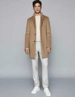 Mens Wool Epson Overcoat Camel