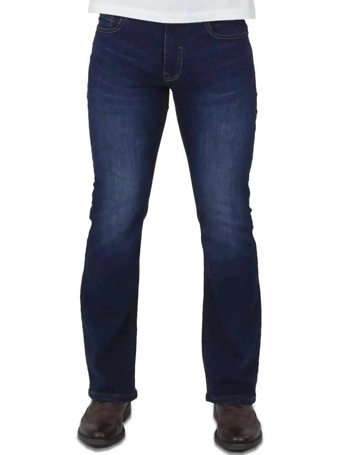 Mish Mash Men's Jeans Bootcut 1941 Reece Mid Wash Blue