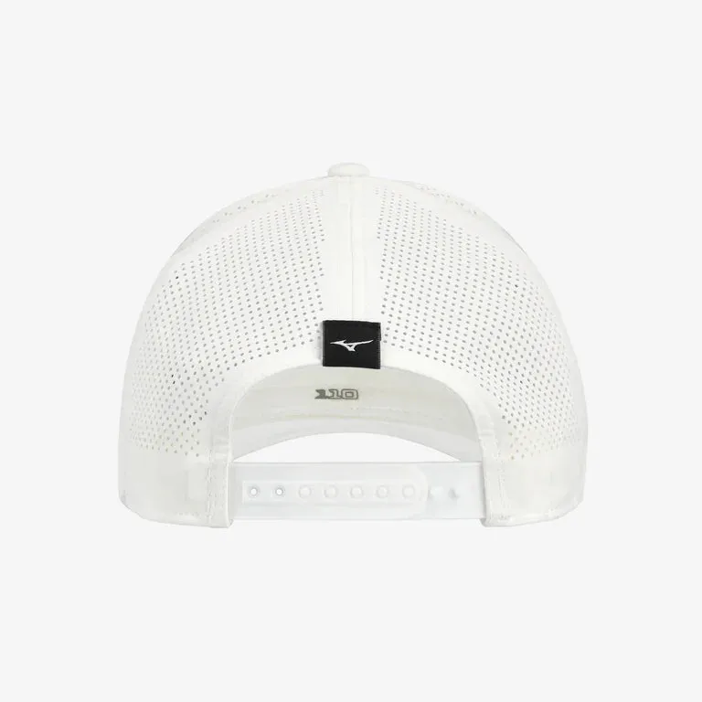 Mizuno Tour Vent Snapback Cap - White / Black