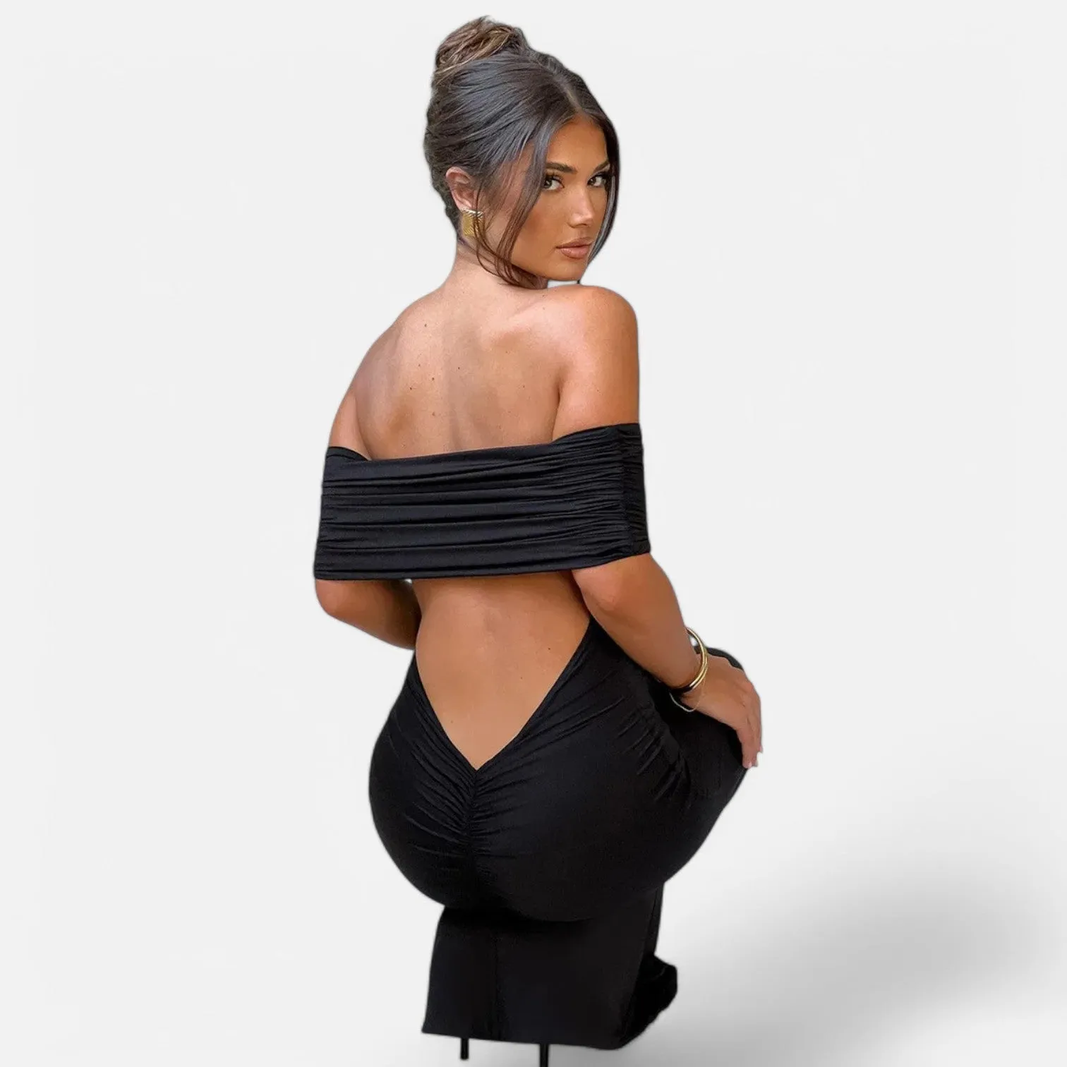 Monacogents | Women's Strapless Backless Maxi Dress