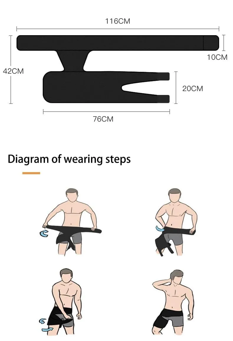 New Healthy Lab Co Sciatica Brace, Ortho-Wrap Hip Brace Original Quality, Hip Brace for Sciatica Pain Relief, Groin Thigh Sleeve Hip Support Wrap, Wrap Hip Brace for Men Women (Black)
