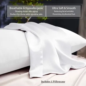New in package! Lilysilk 100% Pure Natural Mulberry Silk Pillowcase, 25 Momme, 900 Thread Count, with Hidden Zipper for Hair & Skin, 1PC (White, Queen 20"x30") Retails $46 