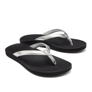 Olukai Women's Puawe Sandal - Silver/Black