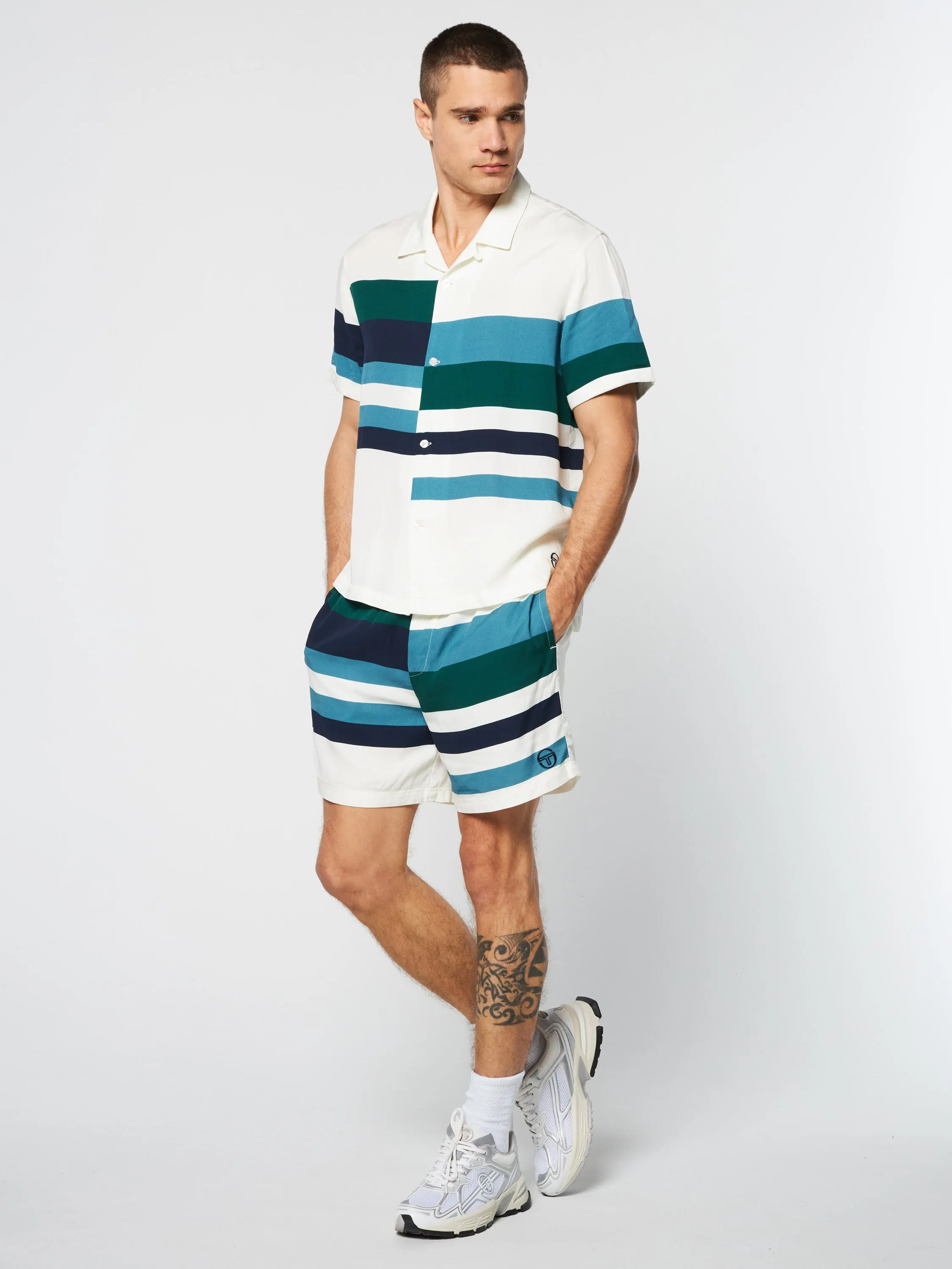 Pennellata Cabana Shirt- Gardenia/ Multi