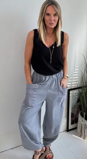 Pocket Cocoon Pant Pale Grey