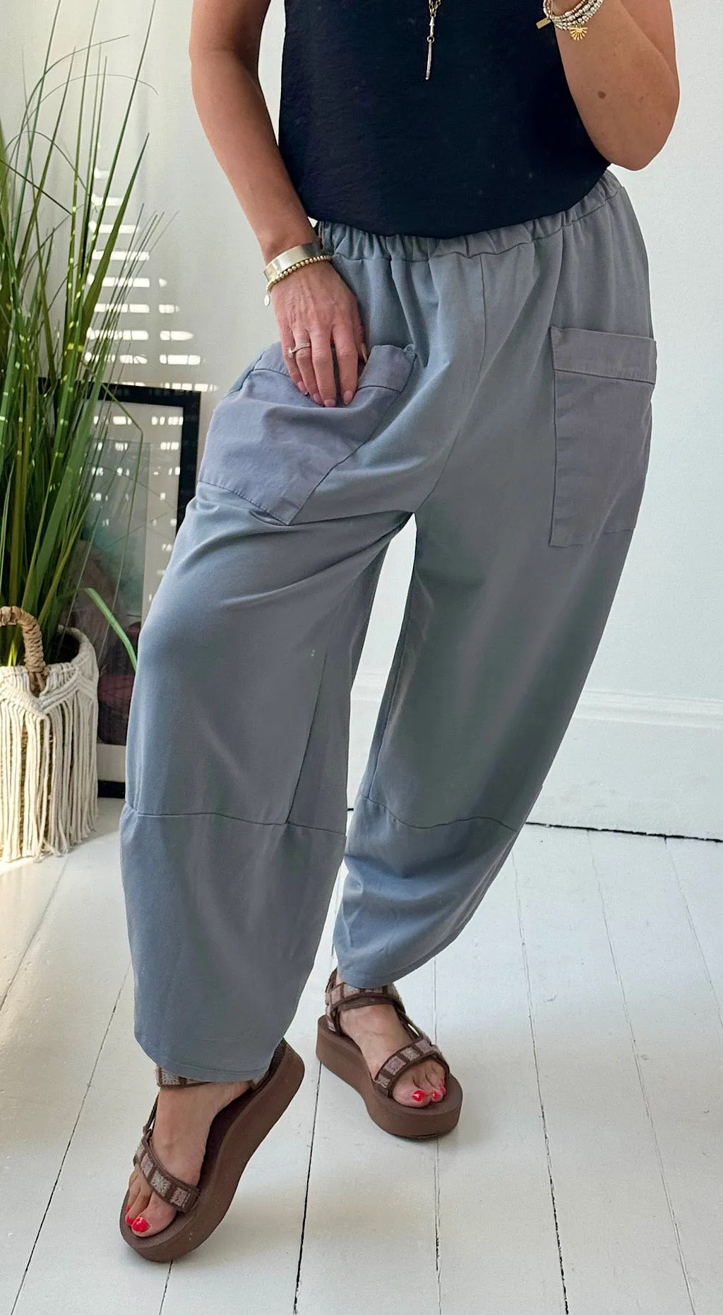 Pocket Cocoon Pant Pale Grey