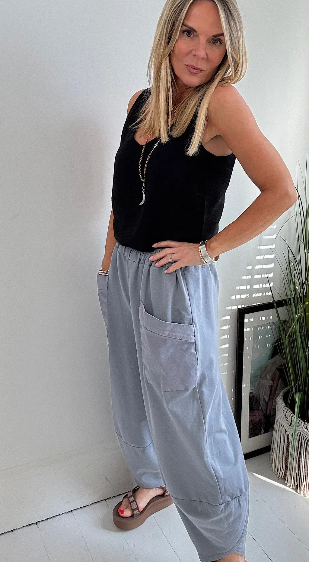 Pocket Cocoon Pant Pale Grey