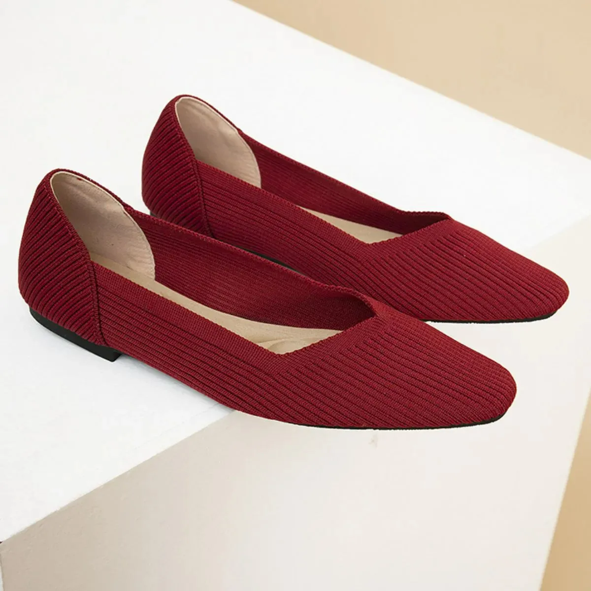 Point Toe Block Heels Slip-Ons