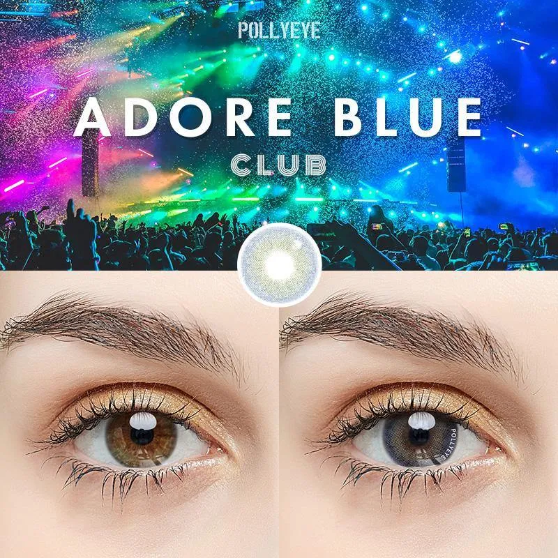 Pollyeye Club Adore Blue Colored Contact Lenses