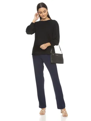 PONTE STRAIGHT PANT (Navy)