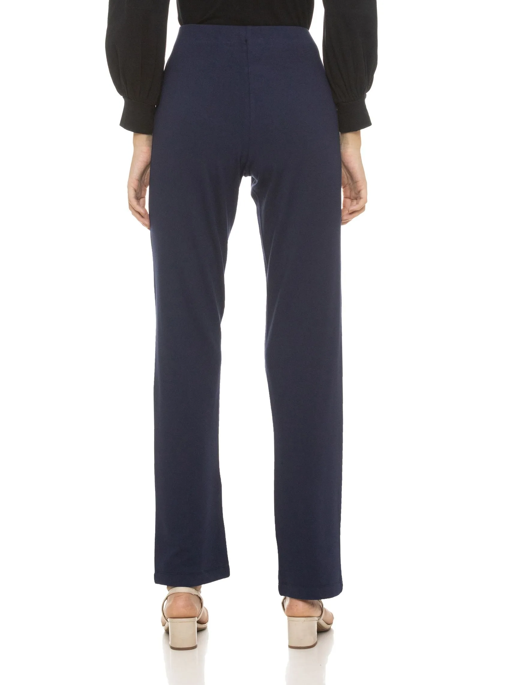 PONTE STRAIGHT PANT (Navy)