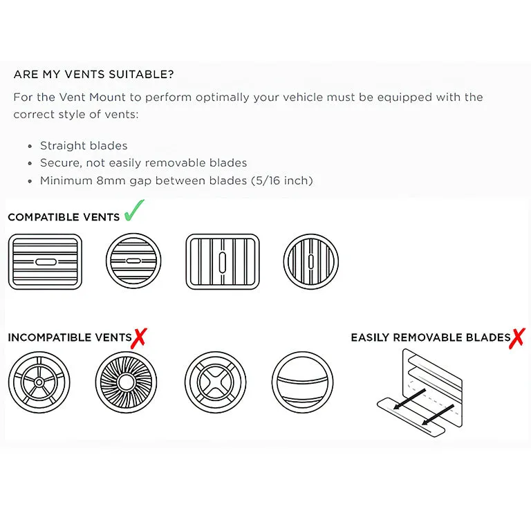Quad Lock Car - Vent Mount