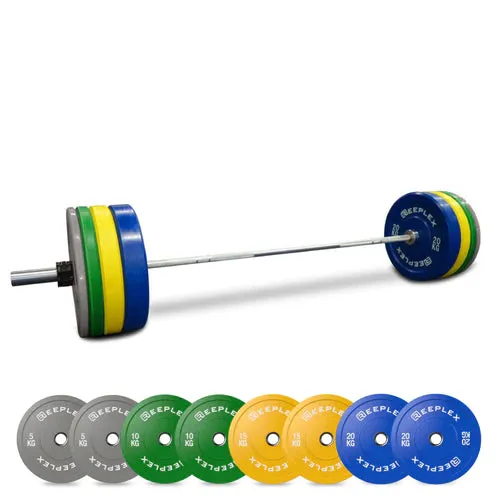 Reeplex CX3 Multi Gym   Adjustable Bench   100kg Coloured Bumper Plates   Barbell   Leg Press   Jammer Arms