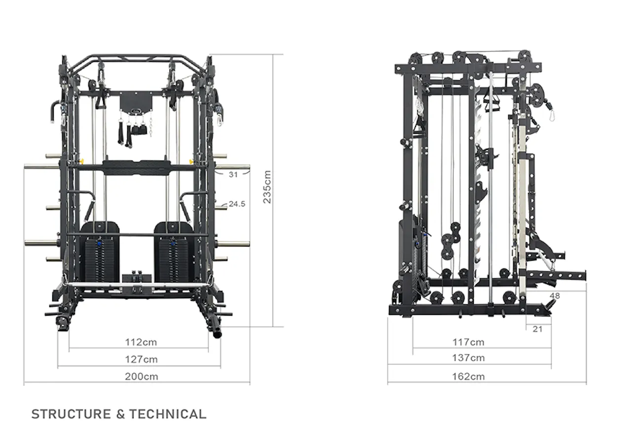 Reload Pro Series Max HD Smith Machine - 200kg Weight Stack