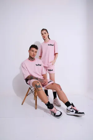 Retro Melange Pink- Oversized T-shirt