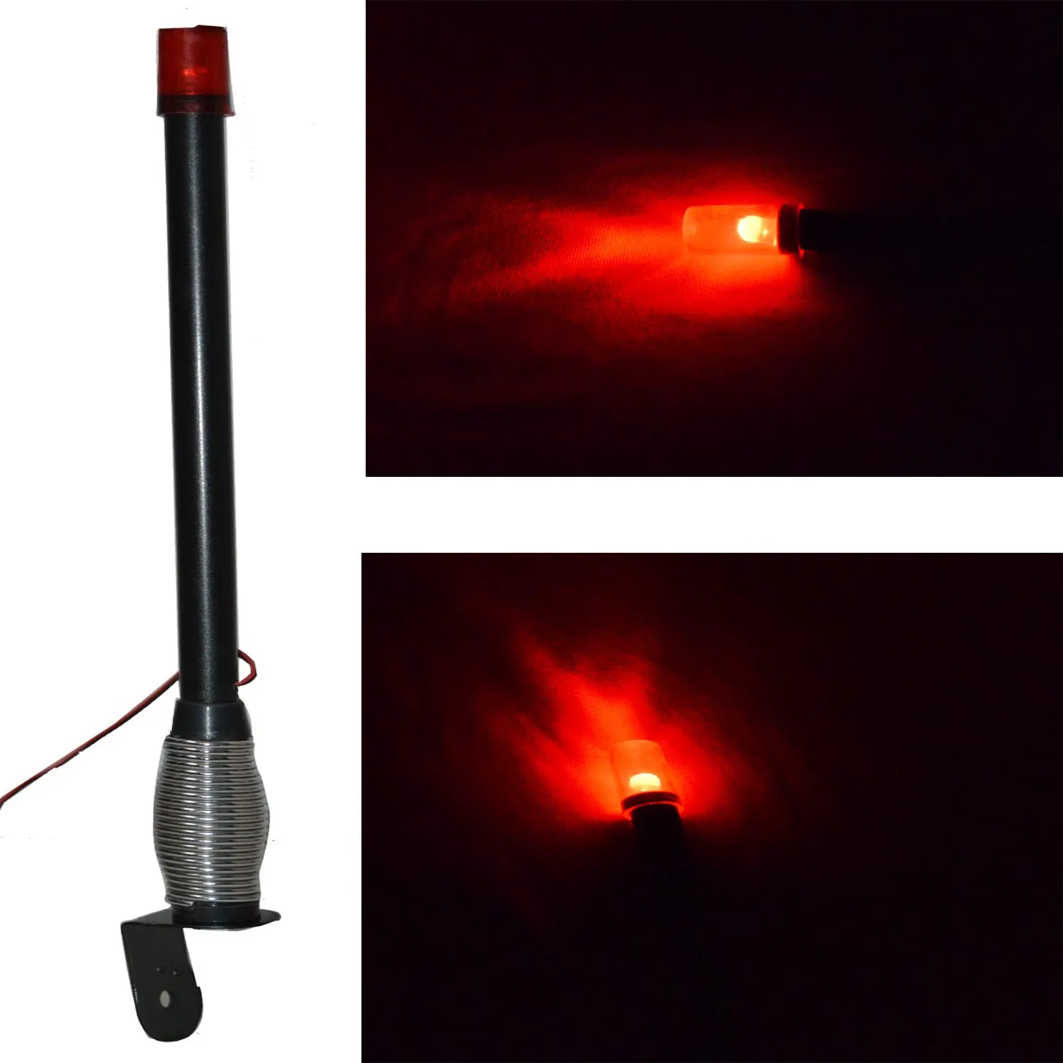 R.J.VON Bike Led Antenna Black 71CM For - All Bike