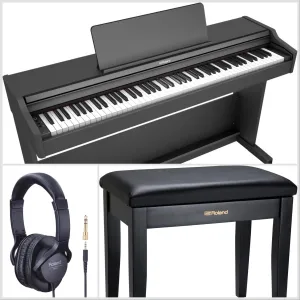 Roland RP107-BK Digital Piano Black Bundle