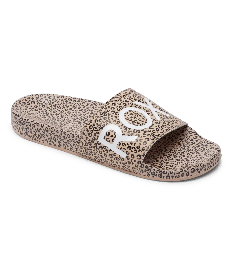 Roxy Slides Slippy Printed Cheetah Print ARJL101011