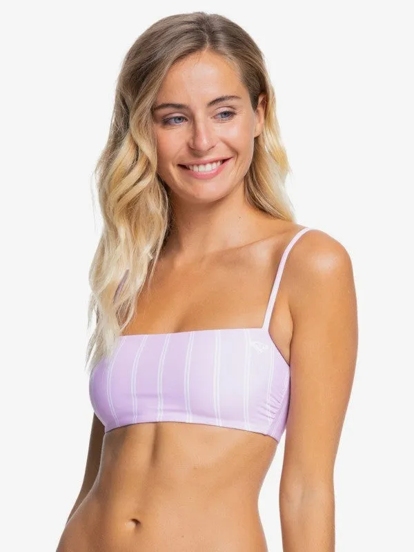 Roxy Womens Sea & Waves Revo Reversible Bandeau Bikini Top