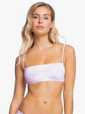 Roxy Womens Sea & Waves Revo Reversible Bandeau Bikini Top
