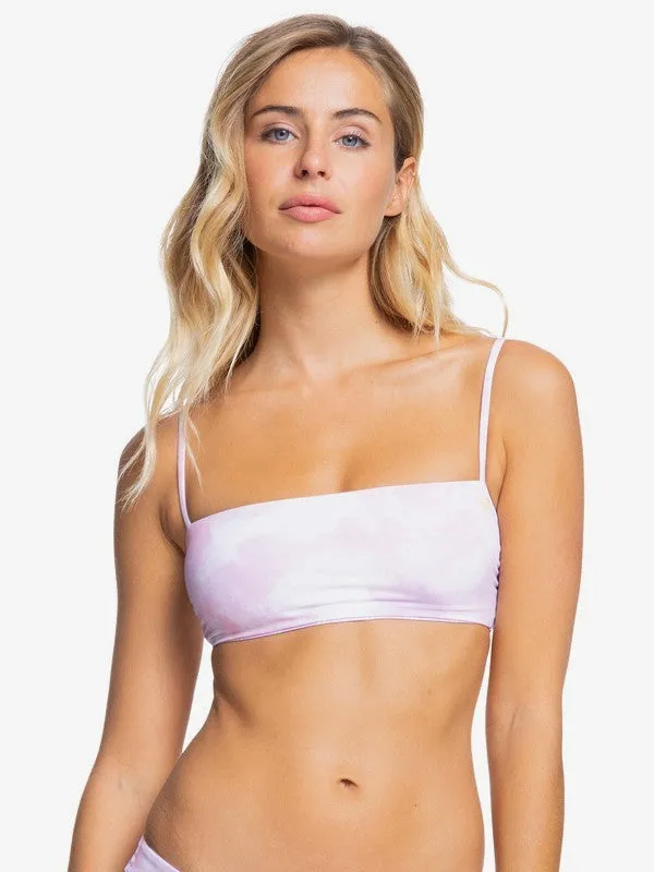 Roxy Womens Sea & Waves Revo Reversible Bandeau Bikini Top
