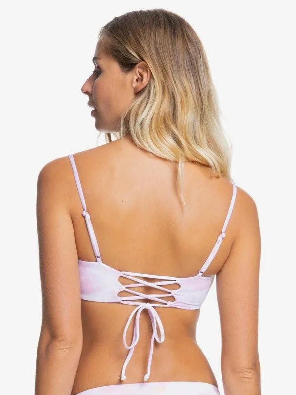 Roxy Womens Sea & Waves Revo Reversible Bandeau Bikini Top