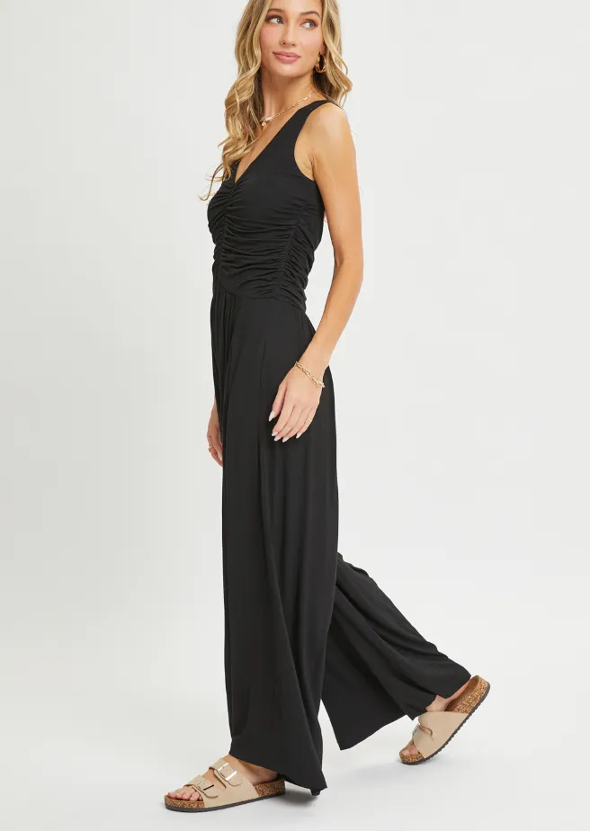 Ruched Diamond Back Jumpsuit