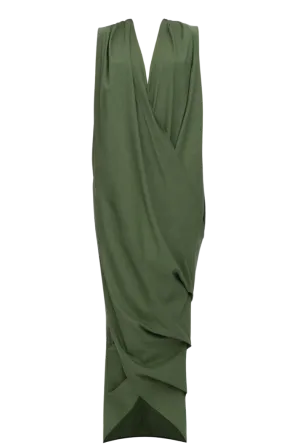 Sayo Kaftan Dress | Forest Green