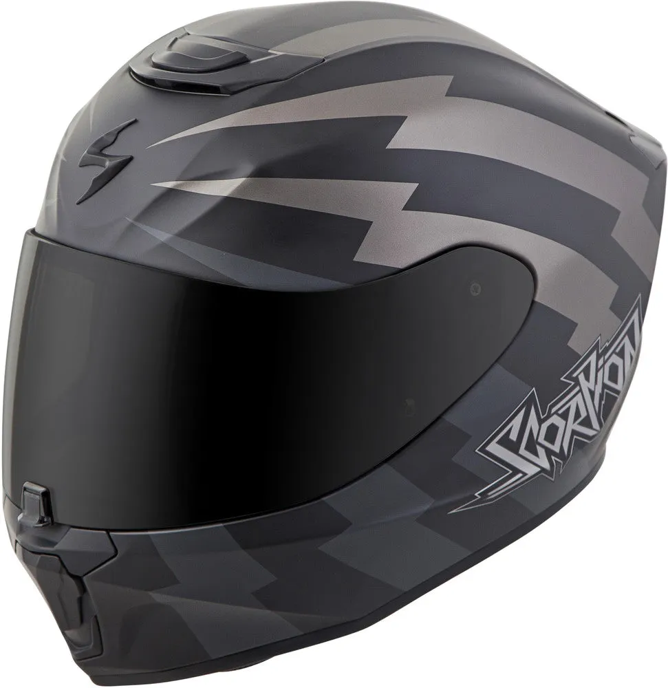 SCORPION EXO EXO-R420 FULL-FACE HELMET TRACKER TITANIUM/BLACK