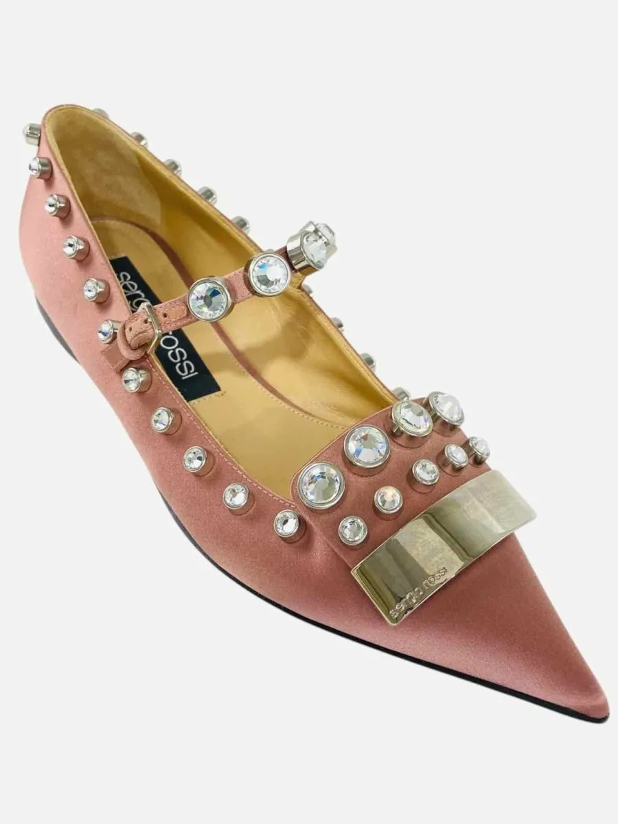 SERGIO ROSSI Seasonless SV Pink Ballet Flats 40