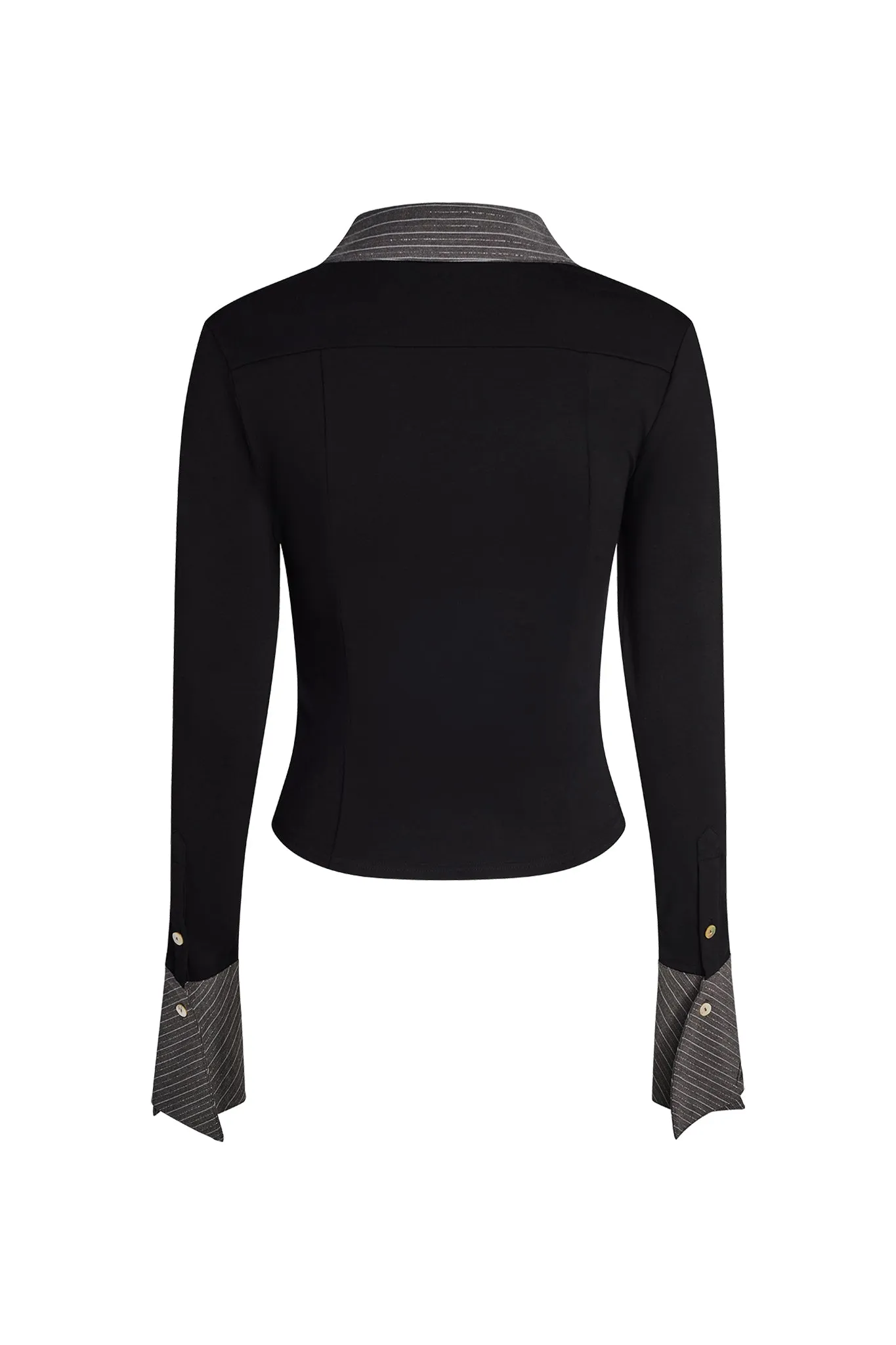 SHARAH TOP - BLACK : GREY