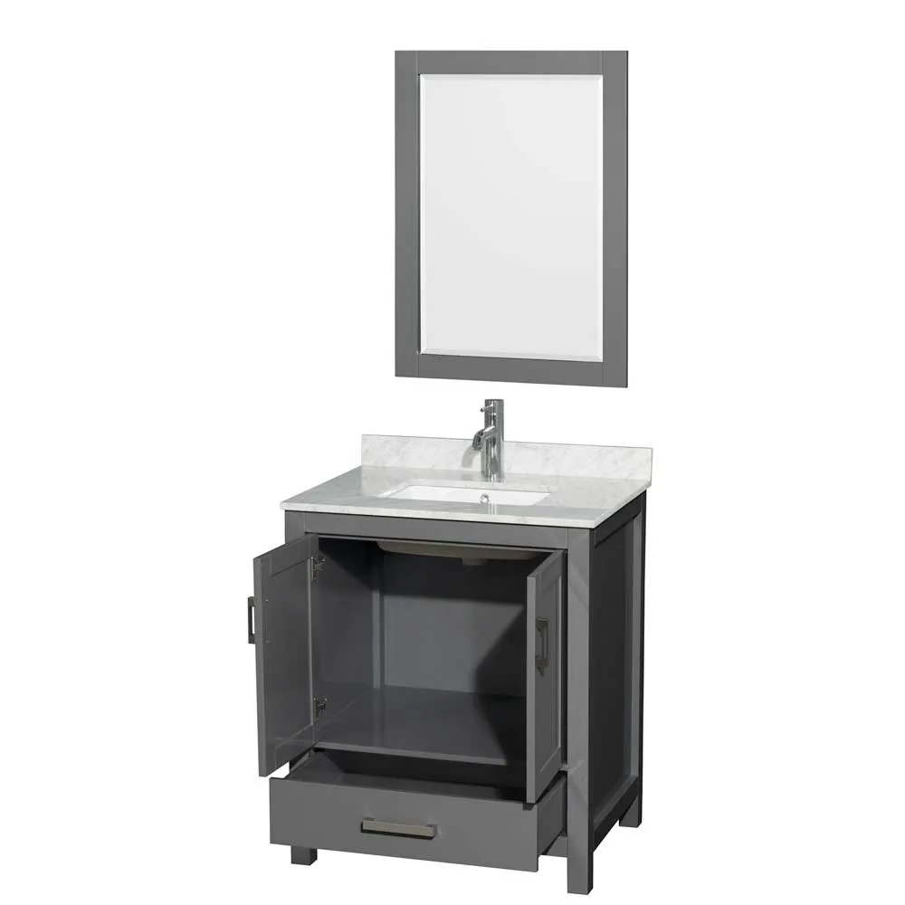 Sheffield 30 Inch Single Bathroom Vanity in Dark Gray