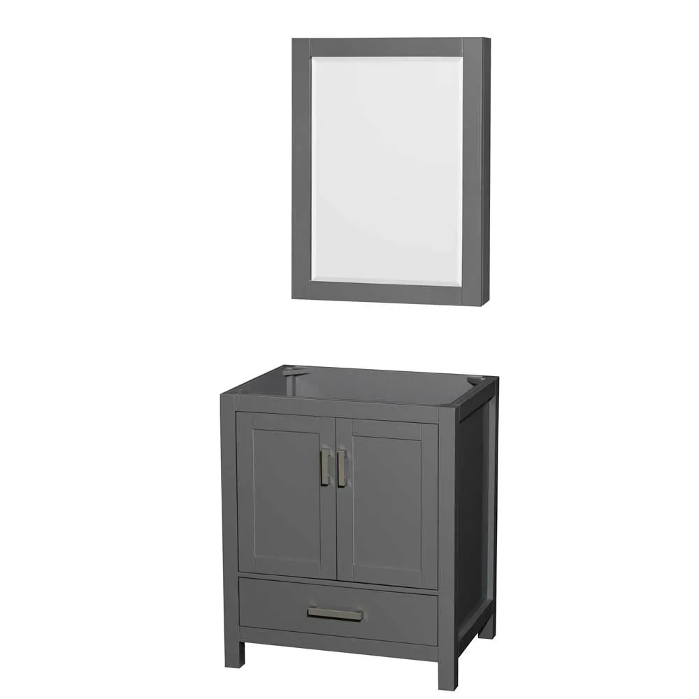 Sheffield 30 Inch Single Bathroom Vanity in Dark Gray